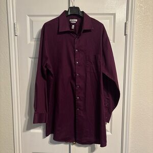 Van Heusen Men's Deep Purple Dress Shirt